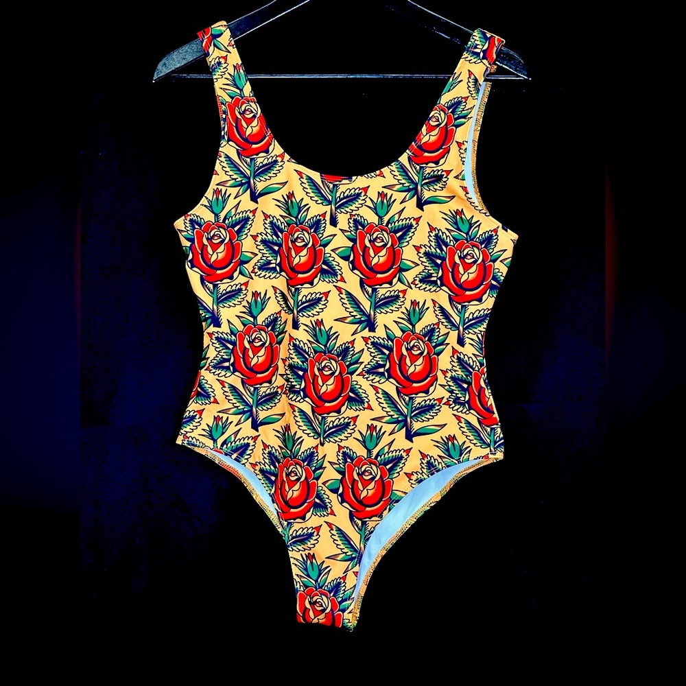 One piece tattoo swimsuit
